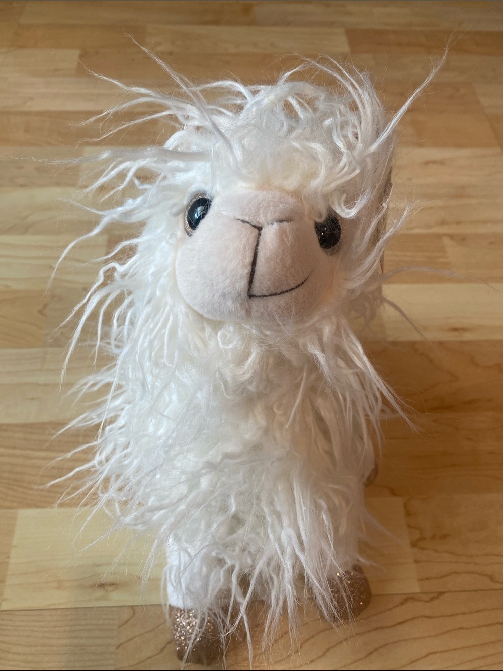NWT Plush 12” White Long-Haired Llama Stuffed Animal